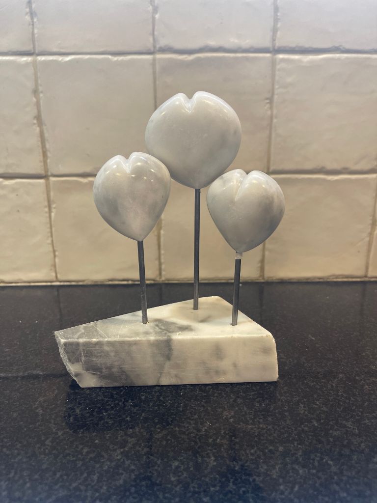 Lollipop marble hearts